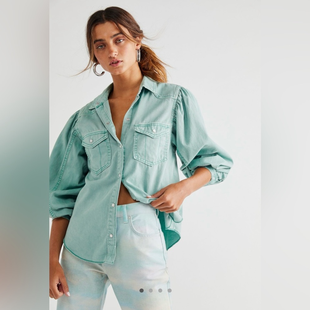 Free People With Love Denim Top
White Spruce